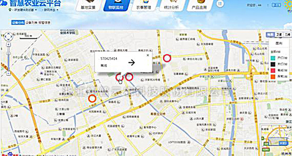 園區GIS地圖展示安裝的茶園殺蟲燈 園區GIS地圖展示安裝的茶園殺蟲燈